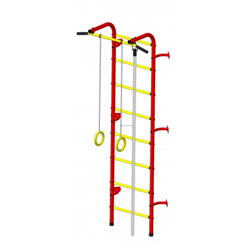 Детский спортивный комплекс ДСК "Пионер-с1у"(пристеночный) красный-желтый
