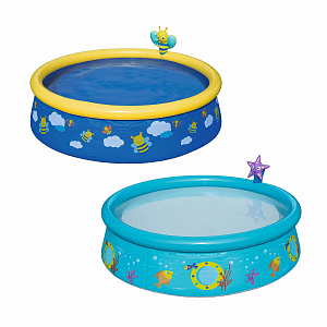 Бассейн с надувным бортом с разбрызгивателем, 152х38см, 477 л, два вида, от 2 лет, Bestway, 57326 BW