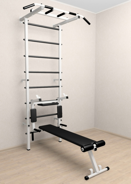 картинка Шведская стенка Sv Pro 804 (Турник Pro/Брусья/стойка/Скамья) от магазина Лазалка