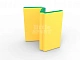 картинка Мат кожзам LittleSport (100х150х10см) складной в 3 сложения зеленый/желтый от магазина БэбиСпорт
