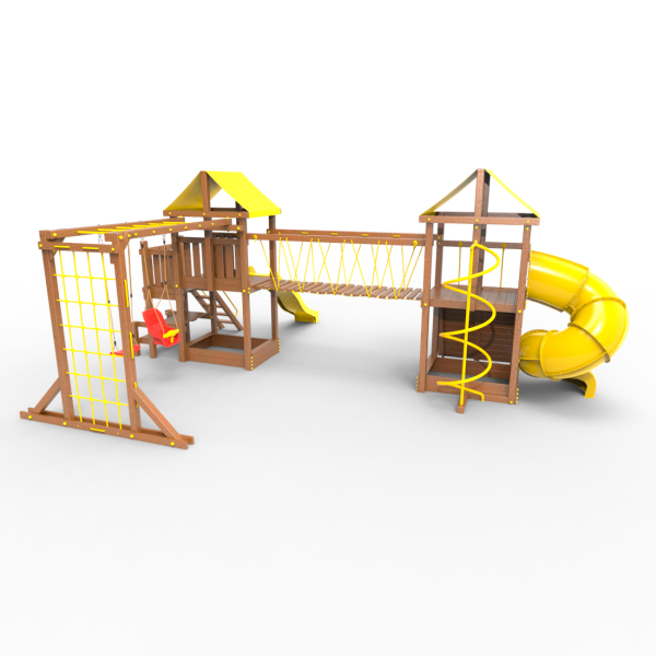 Детская площадка Пикник «Оптимус» Кракен с винтовой трубой