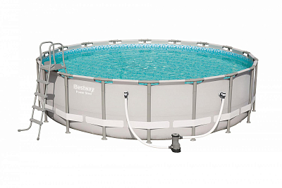 Каркасный бассейн 549х132см, 26000л, фильтр-насос 5678л/ч, тент, лестница, Bestway, 56427 BW