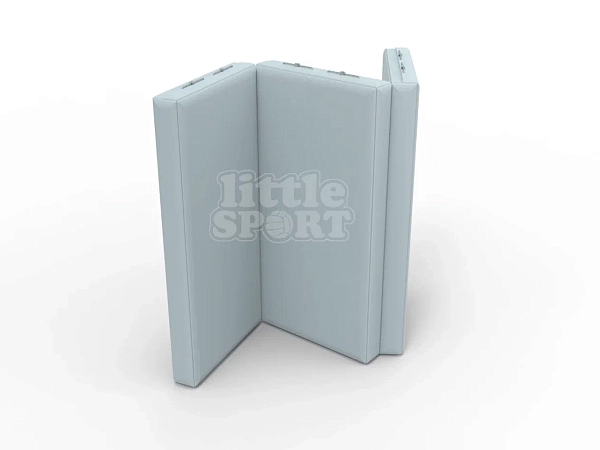 картинка Мат кожзам LittleSport (100х150х10см) складной в 3 сложения серый от магазина Лазалка