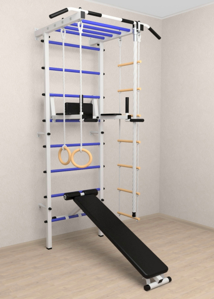 Шведская стенка Sv Pro рукоход 855 (Турник Pro рукоход/Брусья/стойка/Скамья/Канат/Кольца/Лестница)