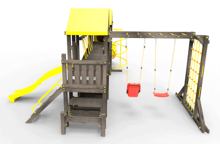 Детская площадка Пикник "Блэк" Кракен с винтовой трубой