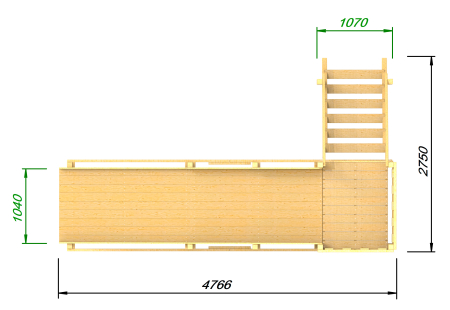 Детская площадка - деревянная горка  Пикник "Зима №2"