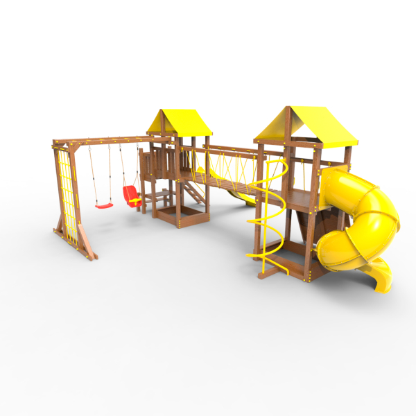 Детская площадка Пикник «Оптимус» Кракен с винтовой трубой