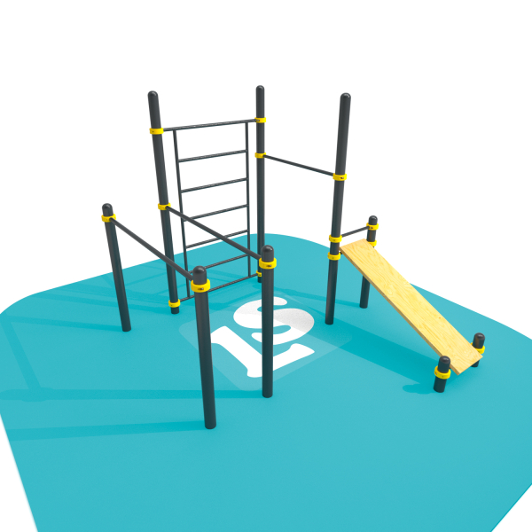 картинка Спортивный комплекс турник, брусья, скамья для пресса, шведская стенка Workout LS49 от магазина Лазалка